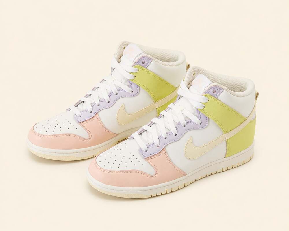 Nike Dunk High Pastel Multi Color Womens 9 /‎ Youth 7.5 Easter Spring Sneakers